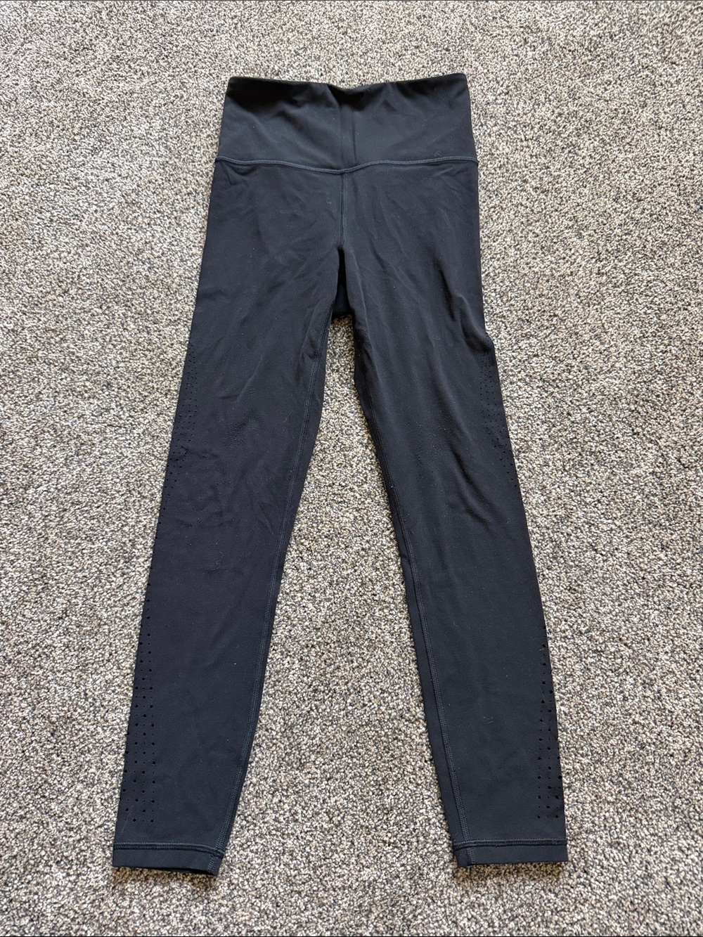 Athleta Black women’s High-Rise Leggings with Perforated Detailing